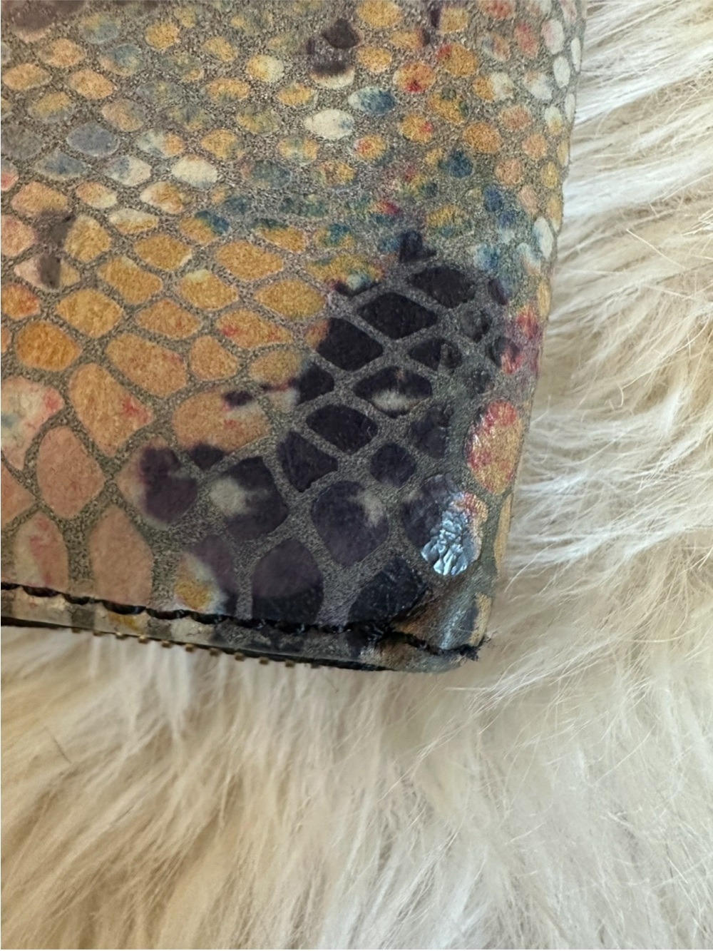 Tory Burch Multicolor Snake-Print Zip Card Wallet with Gold Hardware Zip around - Picture 11 of 16